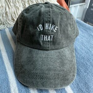 Grey I’d Hike That Adjustable Baseball Cap One Size Fits All